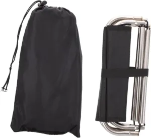 Sturdy Stainless Steel Folding Stool Compact Outdoor Camping Chair Comfortable Padded Seat