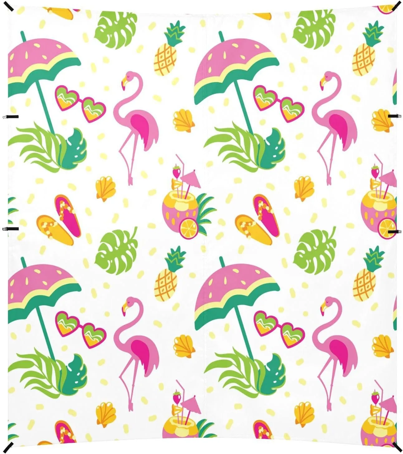 Summer Beach Tropical Leaves Beach Tent Camping Sun Shelters Portable Outdoor Canopy Sun Shade for Camping Trips Fishing Backyard Fun or Picnics Easy Setup with Carrying Bag