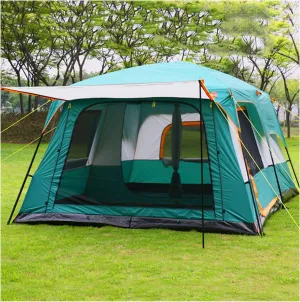Sun Protection Camping Pod Tent for Family Camping - Spacious Family Tent for Hiking,Parties,and Outdoor Adventures with Living Area for 5-8 People