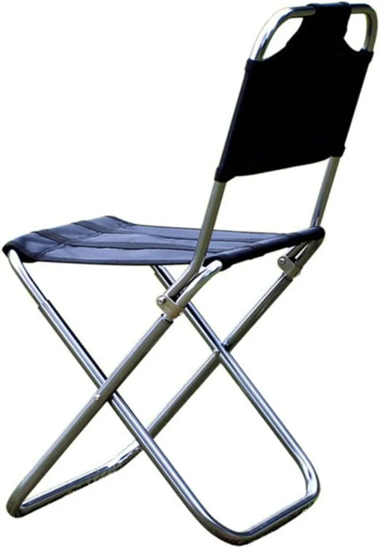SUPVOX Fold up Stool for Adults Outdoor Folding Stool Back Aluminum Alloy Chair Sturdy Stable for Fishing