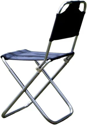 SUPVOX Fold up Stool for Adults Outdoor Folding Stool Back Aluminum Alloy Chair Sturdy Stable for Fishing