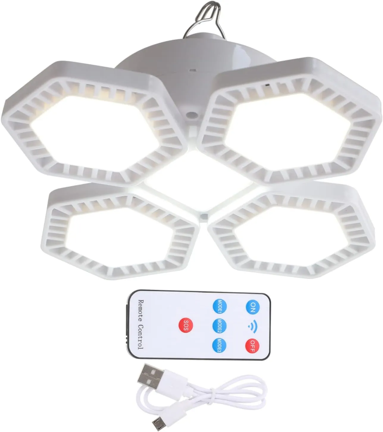 SUPVOX Solar Rechargeable Camping Light Sided LED Tent Bulb with Charging Emergency Outdoor Illumination Portable Lantern for Camping Hiking and Backyard Use