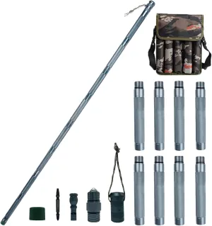 Survival Hiking Stick, Folding Retractable Body Protective Hiking Poles for Outdoor Walking Hiking Camping Multi-Functional Convenient Hiking Poles