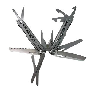 Survival Multitool - Pliers, Knife, Screwdriver, Saw, Stainless Steel, Case