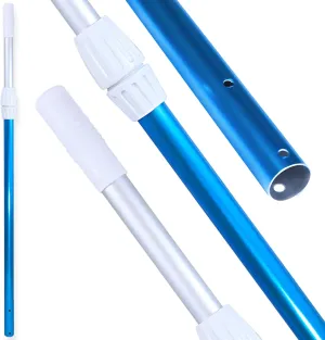 Swimline HYDROTOOLS 83565 2-Piece Telescopic Pole 8 To 15 Feet Adjustable Telepole For Swimming Pool Cleaning Skimmer Nets Vacuum Heads & Brushes Step-Up Anodized Aluminum W/ Strong Grip & Lock
