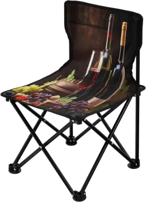 Table Food Camping Chairs Lightweight Folding Chairs Portable Lawn Chairs,Carry Bag Included for Outdoor Camp Hiking, Beach, and Picnics