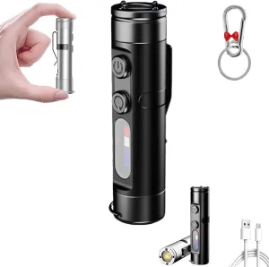 Taclites Mini–The Ultimate Everyday Micro Tool, Taclite Mini Flashlight, 2025 New Rechargeable LED Magnetic Super Bright Tactical Flashlight, 3 Brightness, Waterproof (Black)
