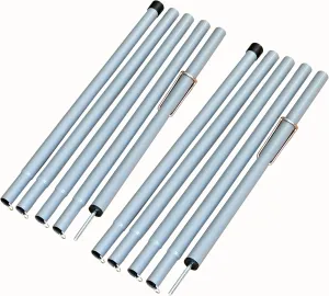 Tarp Poles Set of 2 with Hook Tent Poles Replacement for Camping Tarp Awning Canopy (Iron, 190 cm/75 in)