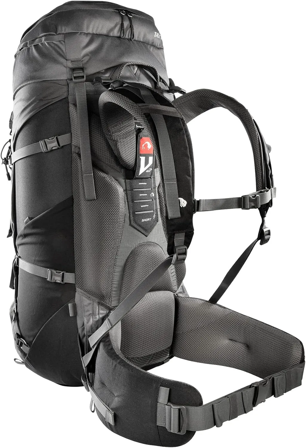 Tatonka Trekking Travel Backpack with Adjustable Back System, Black/Titanium Grey, 60 10 Liter