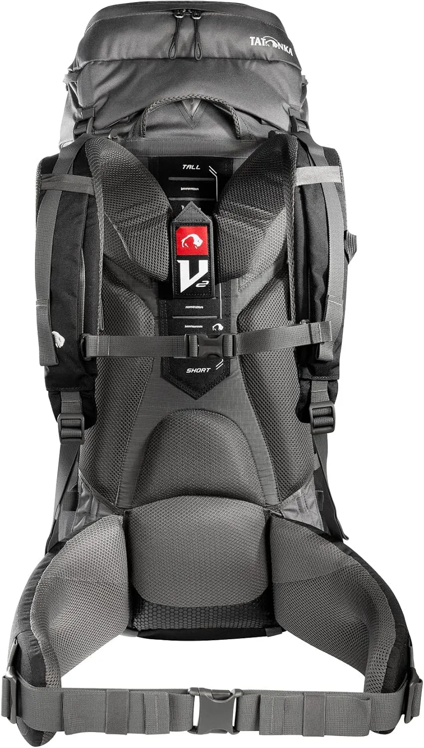 Tatonka Trekking Travel Backpack with Adjustable Back System, Black/Titanium Grey, 60 10 Liter