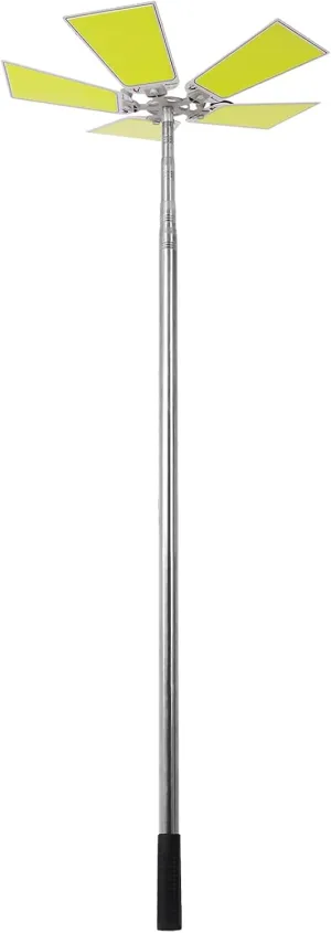 Telescopic Camping Light with 5 High-Intensity COB Lampboards, Adjustable Height for Outdoor Activities, Portable Design, Black