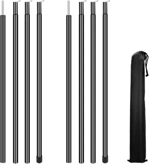 Telescopic Tarp Pole Adjustable Tent Poles Aluminium Alloy Tent Rod Lightweight Rods Camping Awning Shelter Canopy
