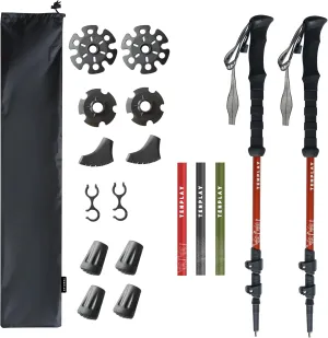 TENPLAY Trekking Pole 7075 Aluminium,EVA Anti-Slip Grips,Quick Lever Lock,3 Section Collapsible,135cm/53.15" Lightweight 0.5lbs,Poles for Hiking Mountaineering Backpacking,Walking,Trekking.