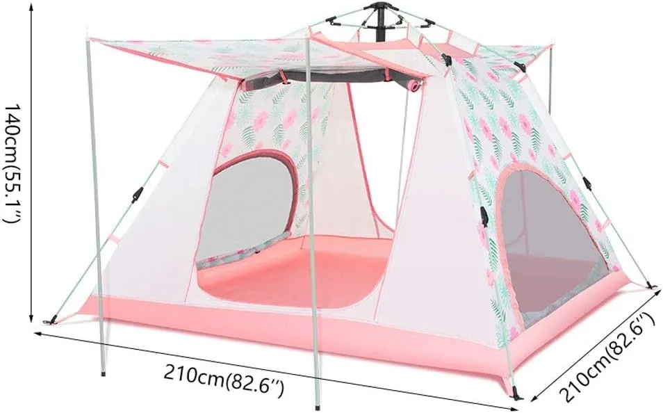 Tent 3-4 Person Waterproof Anti-UV Automatic Tent Easy Instant Setup Foldable Tent for Sun Shelter Travelling Hiking Yurt (Color : D)