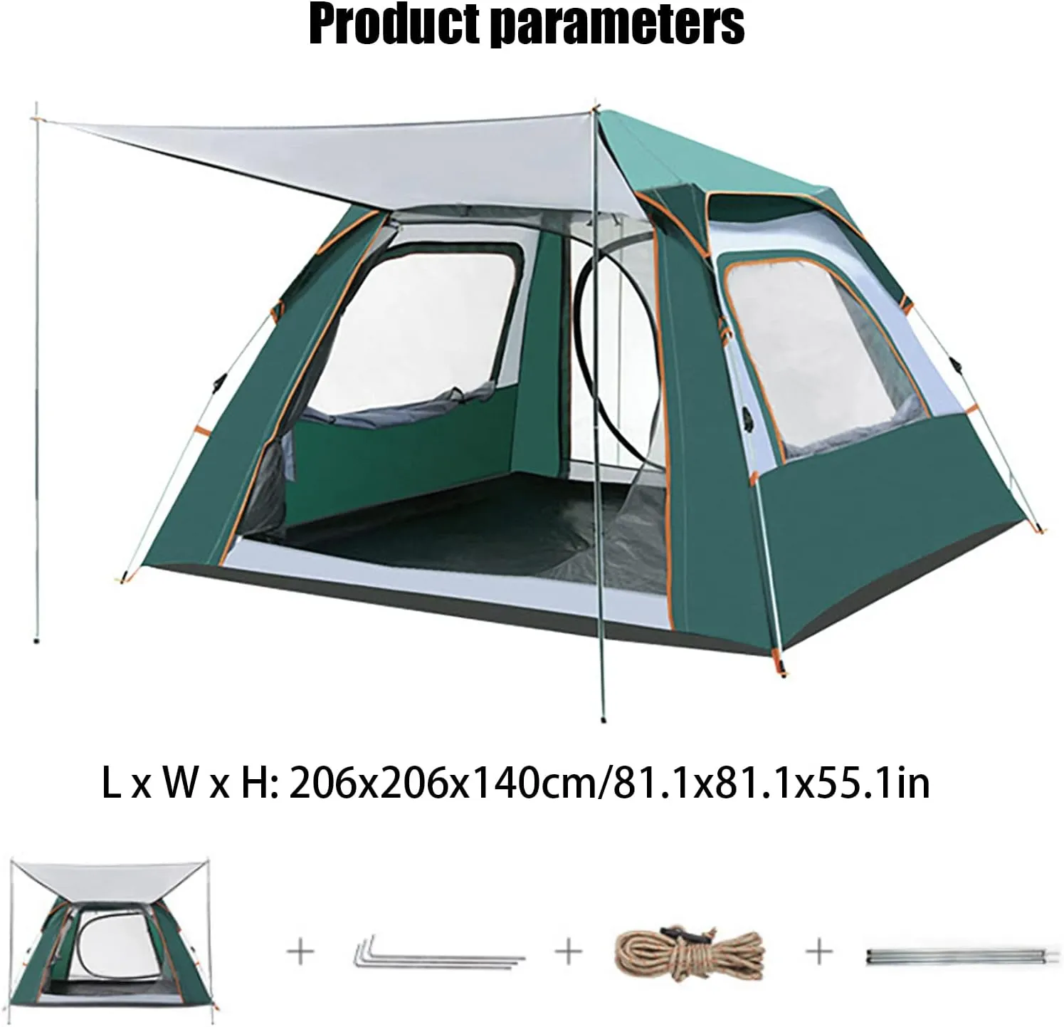 Tent for Backyard Instant Setup, Tents Canopy, Tent for Camping Waterproof Weatherproof, Backpacking Tents Spacious, for Traveling, Backpacking, Hiking, Outdoors