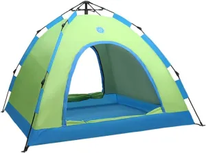 Tent for Camping Tent Family Camping Tent 2 4 Person with 2 Door&2 Mesh Windows Portable Instant Tent Automatic for Camping Hiking Large Space for Picnic Outdoors ( Color : Green , Size : 4person )