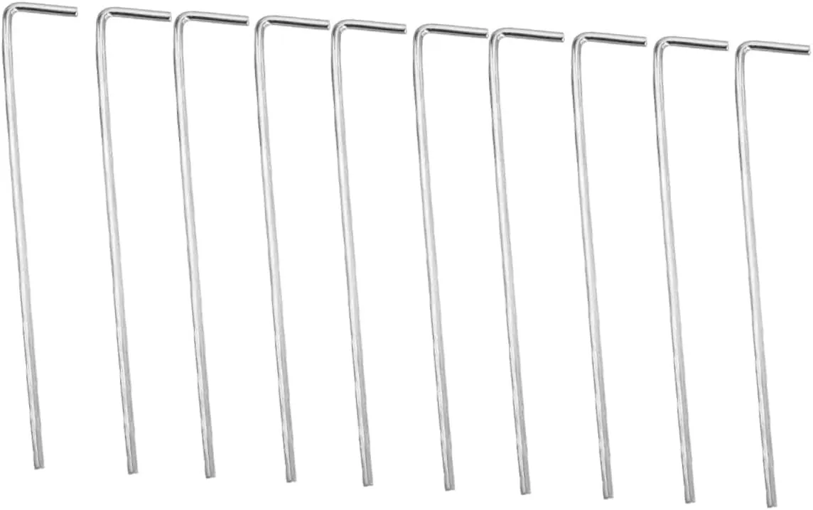 Tent Ground Fixor 32 Pcs Ground Anchor Stakes L-Shaped Hooks for Camping Tent Canopy Tarps Garden