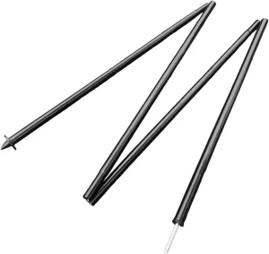 Tent Pole 200cm Foldable Replacement Multifunction Portable Iron Adjustable Sturdy Tent Rod Canopy Rod for Outdoor Hiking