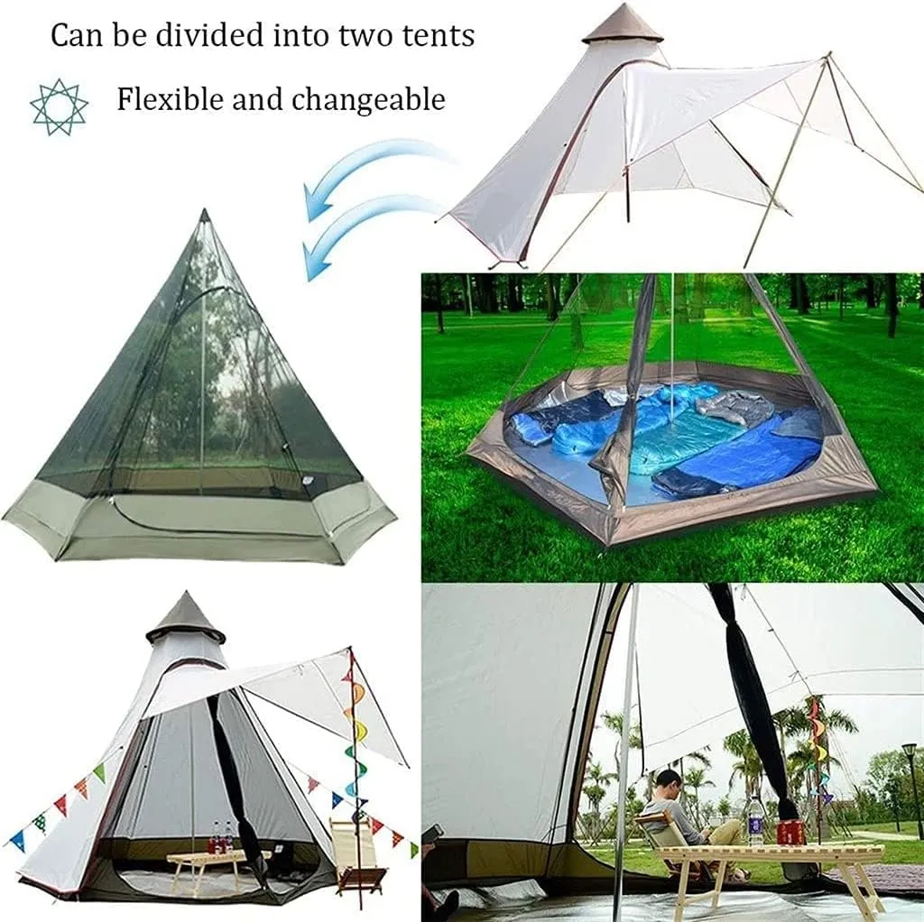 Tents for Camping Beach Tents Pyramid Camping Family Tent Double Rainproof Tent 4-6 People Outdoor Picnic Field Waterproof Large Outdoor Tent Family Tents for Camping Hiking Traveling