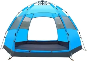 Tents for Camping Beach Tents Six Sides Breathable Tent Rainproof Anti-UV Camping Tents Automatic Outdoor Tent Picnic in The Park 3-4 Person Family Tents for Camping Hiking Traveling
