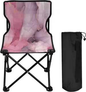 Texture Portable Outdoor Folding Chair Anti-Slip Padded Oxford Cloth Stool Camping Chair Small for Beach Hiking Fishing Gardening Quad Camp Chair