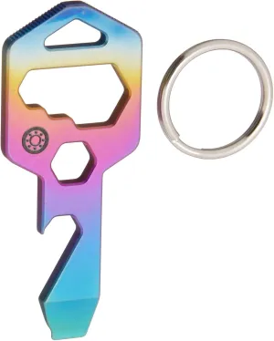 The CLOSS 8 in 1 Titanium Multitool- Bottle Opener, Screwdriver and Wrench Rainbow (Rainbow)