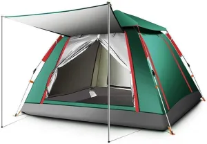 Thermo Insulated Outdoor Camping Tent 3-4 People Automatic Tent Thick Rainproof Camping Tent,with Festival Essential, Dome Tent, 100% Waterproof,240 *