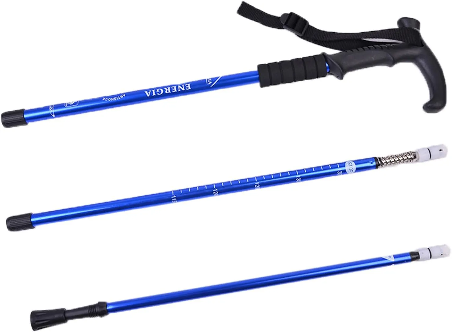 ThreeH Walking Sticks Lightweight Trekking Poles T Anti-Slip Handle Design Adjustable Walking Cane for Travel Hiking Climbing Senior Men Women