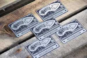 Tiny Survival Card: Original - Made in USA - 17-Tool Survival Kit with Knife That Fits in Your Wallet - Ultimate EDC, Multitool Card for Your Wallet - Great Gift!