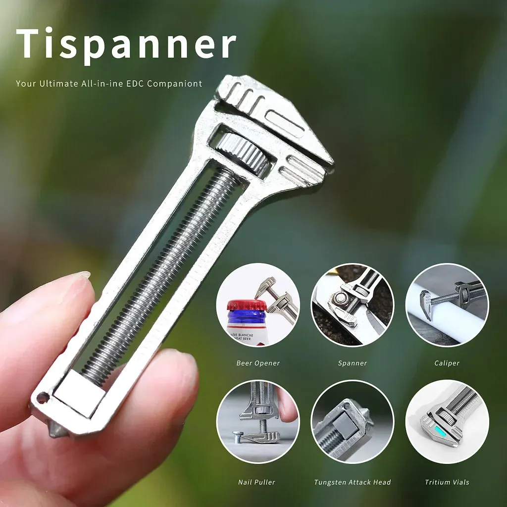 Titanium EDC Tool Bottle Opener Tungsten Attack Head Nail Puller Caliper