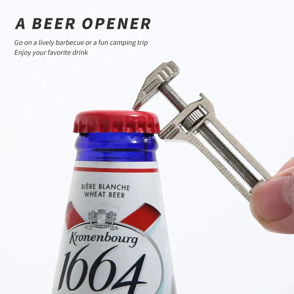 Titanium EDC Tool Bottle Opener Tungsten Attack Head Nail Puller Caliper