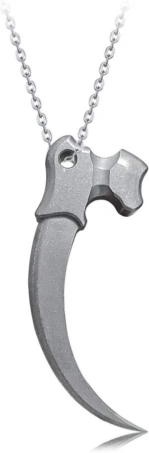 Titanium EDC Tool The Shape of Eagle Claw Multitool Camping Hiking Tactical Gear (Grey, L)