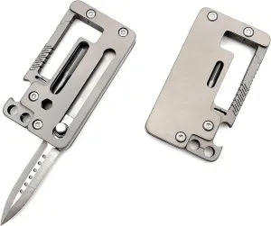 Titanium Multitool Keychain - 3-in-1: Box Cutter, Flathead Screwdriver, Bottle Opener, Durable EDC Gear