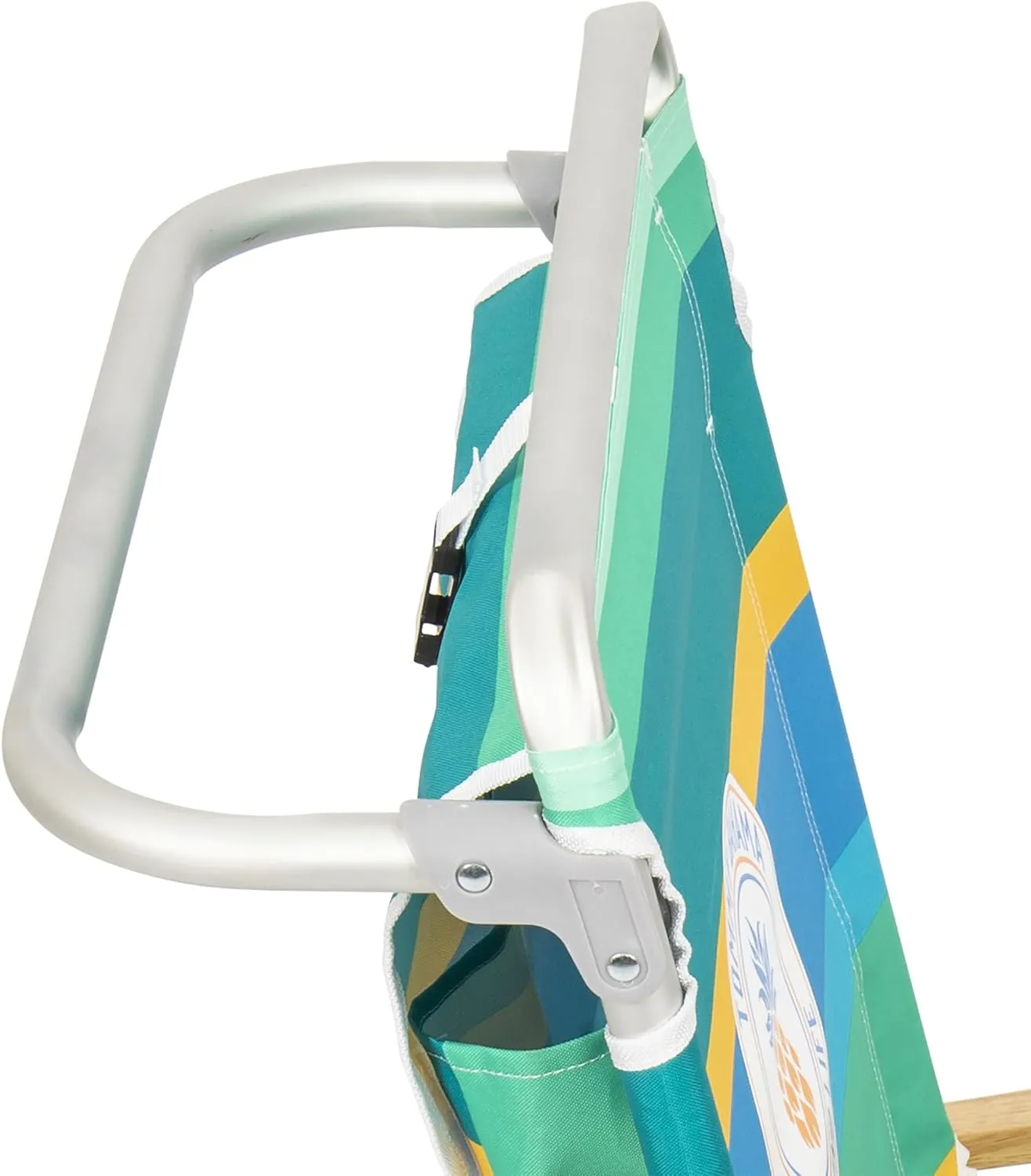 Tommy Bahama 5-Position Classic Lay Flat Backpack Cooler and Cup Holder Beach Chair, Portable Folding Beach Chair for Tanning, 2-Pack, Stripe