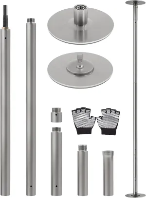 Topeakmart Portable Dancing Pole Kit Static Spinning Dance Pole with Adjustable Height 7.4ft-9ft for Home