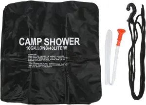 Topyond 40L Solar Camp Shower Bag, Camping Bath Bag with Sprayer PVC Rubber Plastic Cloth Texture UV Proof Coating Shower Water Bag for Outdoor Camping, Camping Essentials