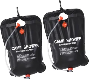 TOYANDONA 2Pcs Portable Solar Shower Bag Camping Shower Bag Leak Design for Outdoor Bathing Lightweight and Compact for Travel and Beach Use