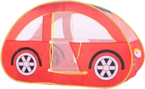 Toyvian Red Mesh Car Playhouse Portable Indoor Castle Tent for Foldable Tent House with Ocean Ball Pool Easy Setup Durable Material Fun for Ages