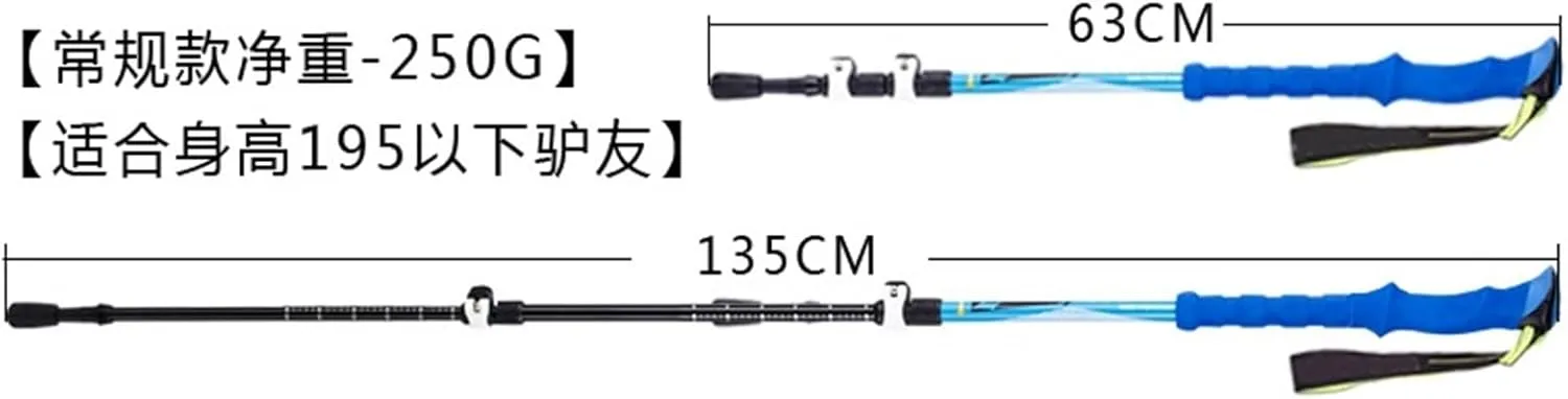 Travel Trekking Pole Lightweight Aluminum Alloy Trekking Poles Walking Stick Extendable Hiking Pole for Camping Outdoor Activities(G)