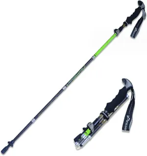 Trekking Pole, Folding Lightweight Retractable Hiking Sticks, Enhanced Walking Stick, Easy Put Into for Backpacking Gear(Black)