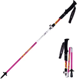 Trekking Poles Collapsible Nordic Hiking Pole Pair - Trek-Z EVA Foam Handle 2pc Ultralight Folding Walking Sticks, Lightweight Aluminum 7075 Foldable Treking Stick for Trail Senior