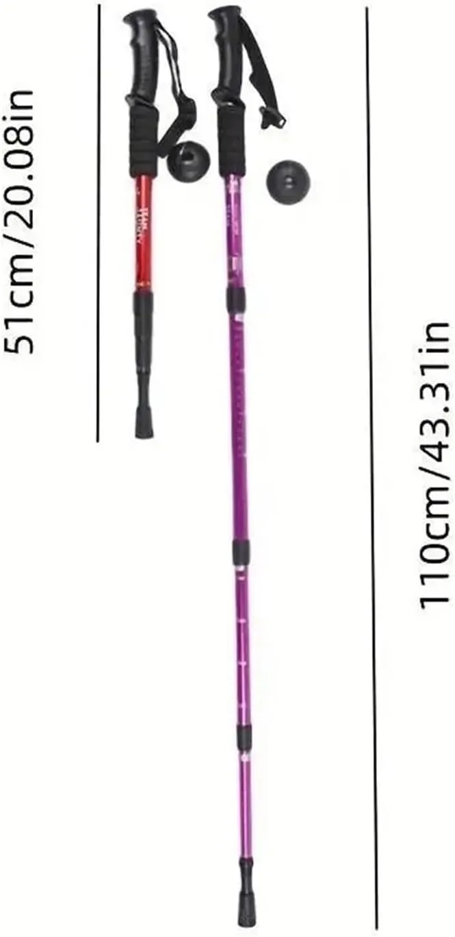 Trekking Poles Foldable Hiking Pole Suitable Outdoor Camping Mountaineering Backpacking and Trip