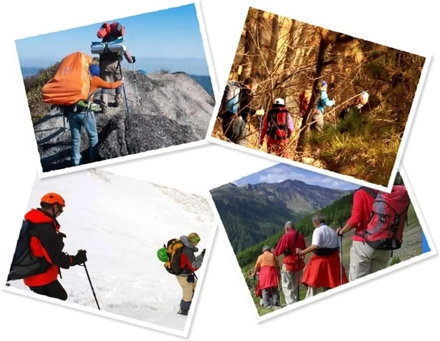 Trekking Poles, Hiking Poles, Adjustable Walking Sticks, Aluminum Alloy Trekking Sticks, Quick Lock System, Suitable for Hiking, Camping, Climbing, Outdoor