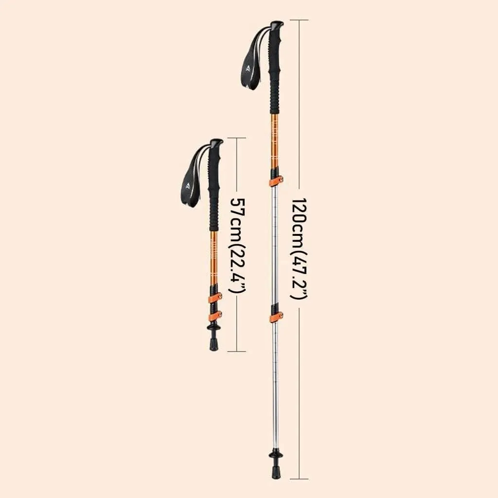 Trekking Poles- Lightweight, Strong Lightweight Aluminum,Adjustable Telescopic Quick Lock for Men and Women. (Color : Green)