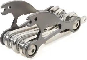 TROIKA BIKE MULTITOOL – BTL15/TI – Multi-tool for bicycles, with 18 functions – carbon steel, stainless steel – titanium coloured – TROIKA-original