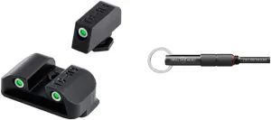 TRUGLO Tritium Handgun Glow-in-The-Dark Night Sights for Glock Pistols, Glock 17, 17L, 19, 22, 23, 24 and More & Real Avid 2-in-1 Tool, Compatible with Glock 19, 17, 43, 26, 22, 48 & More