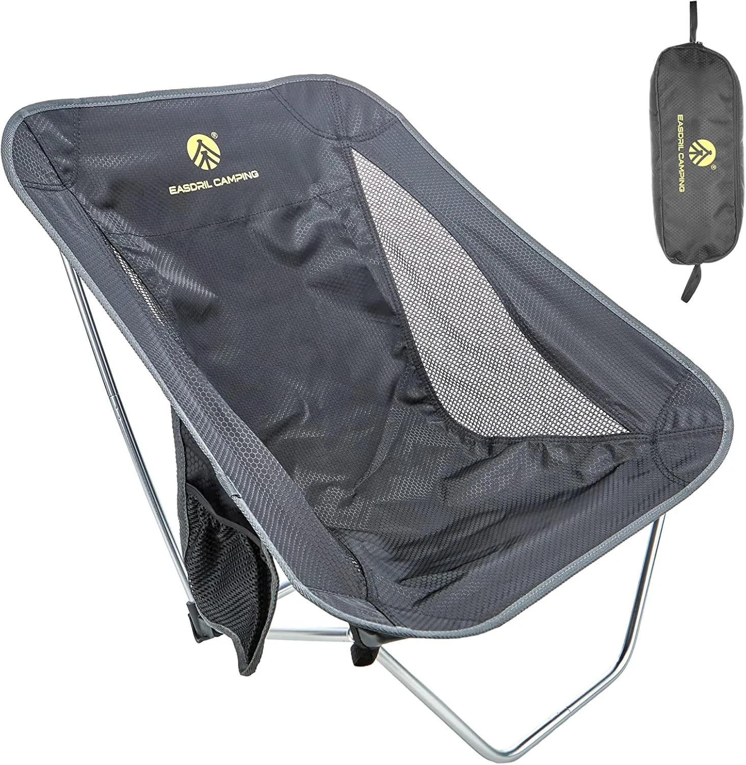 Ultralight Folding Camping Chair Low Lightweight Foldable Camp Chairs with Carry Bag for Hiking, Backpacking, Picnic, Outdoor Concert, Sports Events, Beach