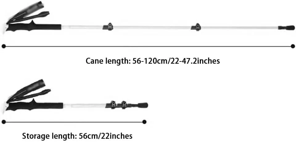 Ultralight Nordic Walking Sticks, Telescopic Trekking Poles for Boys/Girls, Aluminum Alloy Shaft, for Backpacking, Camping