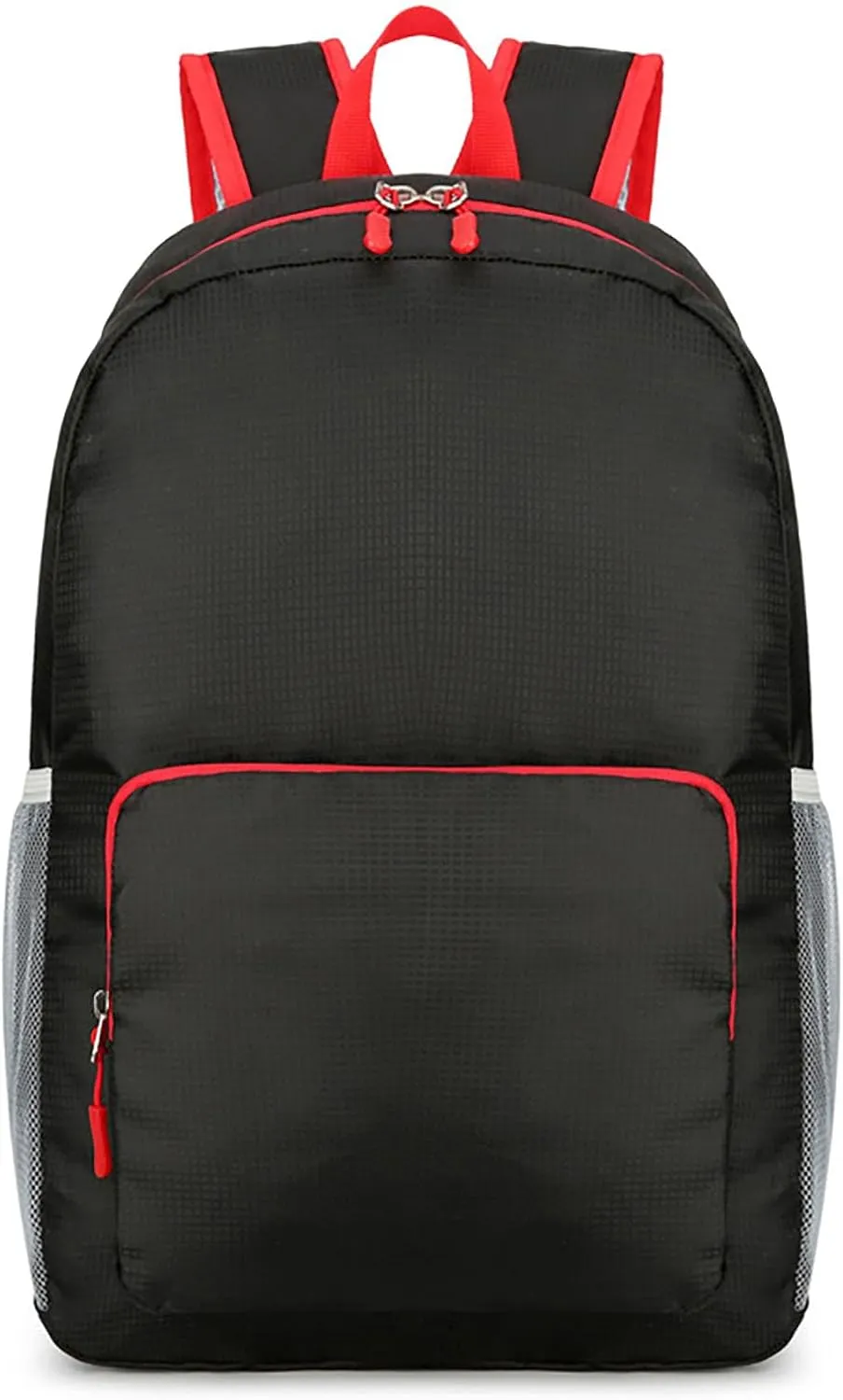 Ultralight Packable Backpack 16 Inch Waterproof Travel Daypack for Camping Hiking Outdoor (Black Red)