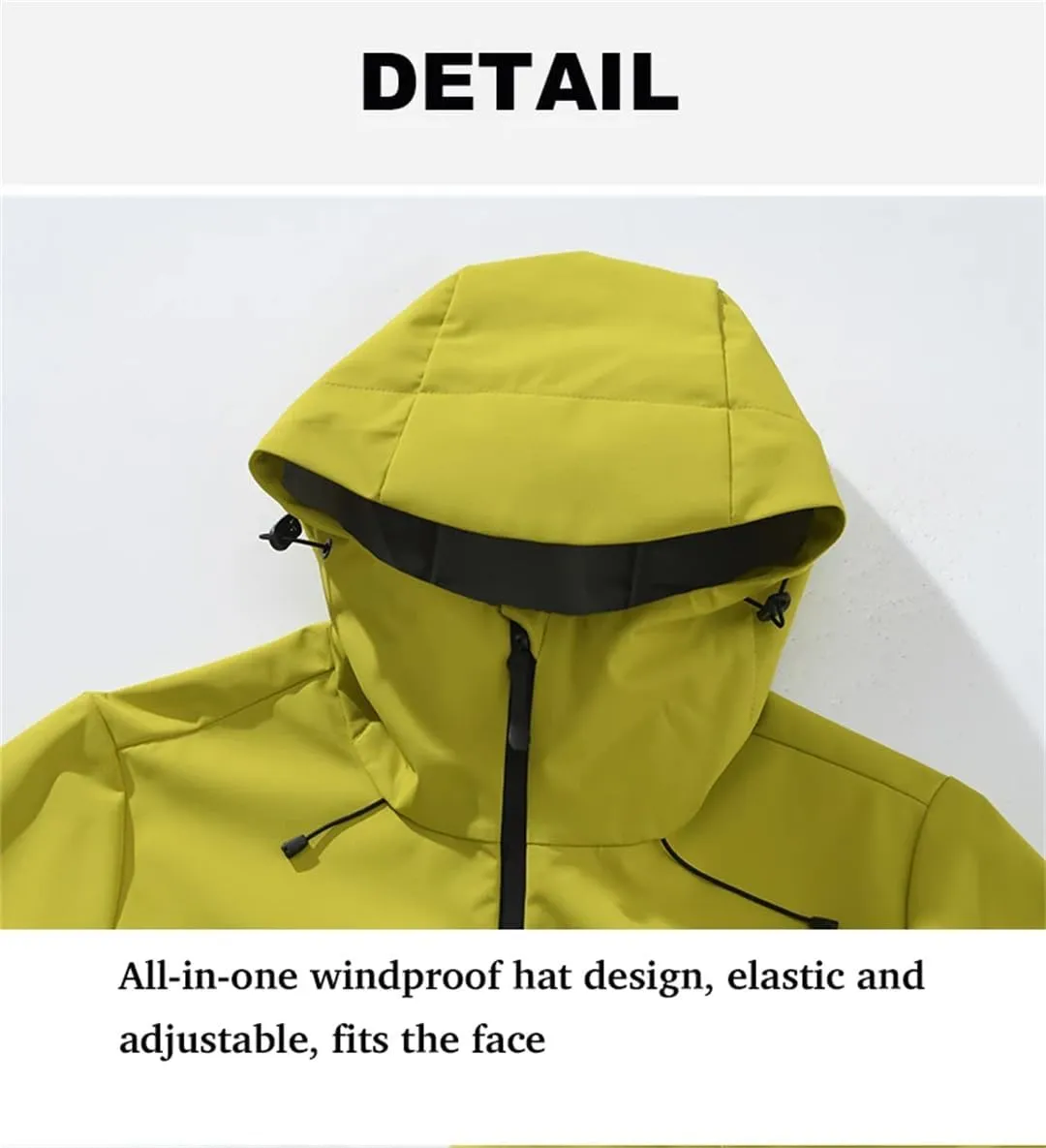 Unisex Outdoor Sporty Rain Coat Hooded Climbing Waterproof Hiking Camping Trekking Windbreaker Jacket